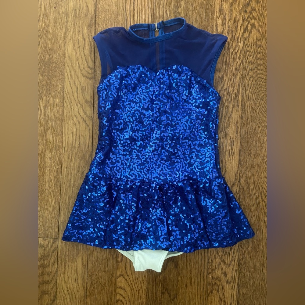 Revolution Dancewear Blue Sequin Outfit Child’s Small